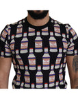 Dolce & Gabbana Elegant Black Bacio Di Venere Print Tee