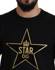 Dolce & Gabbana Gold Star DG Emblem Crewneck Tee