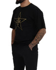 Dolce & Gabbana Gold Star DG Emblem Crewneck Tee