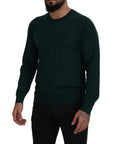 Dolce & Gabbana Elegant Green Crewneck Cashmere Sweater