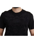 Dolce & Gabbana Elegant Black Baroque Crewneck Tee