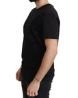 Dolce & Gabbana Elegant Black Baroque Crewneck Tee
