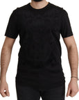 Dolce & Gabbana Elegant Black Baroque Crewneck Tee