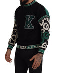 Dolce & Gabbana Regal Crewneck Pullover Sweater - Black & Green