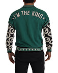Dolce & Gabbana Regal Crewneck Pullover Sweater - Black & Green