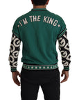 Dolce & Gabbana Regal Crewneck Pullover Sweater - Black & Green