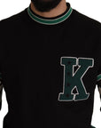 Dolce & Gabbana Regal Crewneck Pullover Sweater - Black & Green