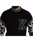Dolce & Gabbana Regal Crewneck Pullover Sweater - Black & Green