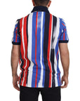 Dolce & Gabbana Elegant Striped Cotton Polo T-shirt