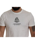 Dolce & Gabbana Chic White Logo Print Cotton Tee