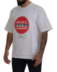 Dolce & Gabbana Chic White Cotton Heart Amor T-shirt