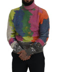 Dolce & Gabbana Multicolor Turtleneck TV Motive Sweater