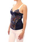 Dolce & Gabbana Blue Sailor Motif Stretch Tank Top