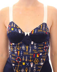 Dolce & Gabbana Blue Sailor Motif Stretch Tank Top