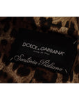 Dolce & Gabbana Elegant Red Leopard Trench Coat