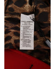 Dolce & Gabbana Elegant Red Leopard Trench Coat