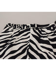 Dolce & Gabbana Zebra Print Mid Waist Hot Pants