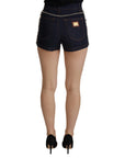 Dolce & Gabbana Chic High Waist Hot Pants Shorts with Crystal Detailing