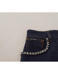 Dolce & Gabbana Chic High Waist Hot Pants Shorts with Crystal Detailing