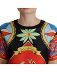 Dolce & Gabbana Glamourous Multicolor Silk Top