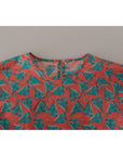 Dolce & Gabbana Chic Pink Sailboat Print Cotton Top