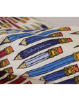 Dolce & Gabbana Chic White Pencil Print Short Sleeve Blouse