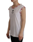 Dolce & Gabbana Chic Sequined Crown Tank Top T-Shirt
