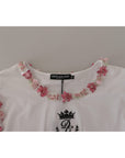 Dolce & Gabbana Chic Sequined Crown Tank Top T-Shirt