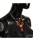Dolce & Gabbana Glamorous Gold Crystal Charm Necklace