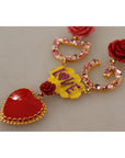 Dolce & Gabbana Glamorous Gold Crystal Charm Necklace