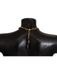 Dolce & Gabbana Elegant Floral Crystal Statement Necklace