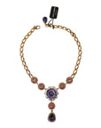 Dolce & Gabbana Elegant Floral Crystal Statement Necklace