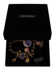 Dolce & Gabbana Elegant Floral Crystal Statement Necklace