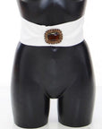 Dolce & Gabbana Embellished Snap Button Waist Belt