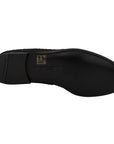 Dolce & Gabbana Elegant Jacquard Black Loafers Slide On Flats