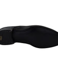 Dolce & Gabbana Elegant Black Leather Derby Shoes