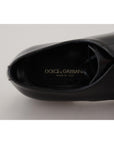 Dolce & Gabbana Elegant Black Leather Derby Shoes