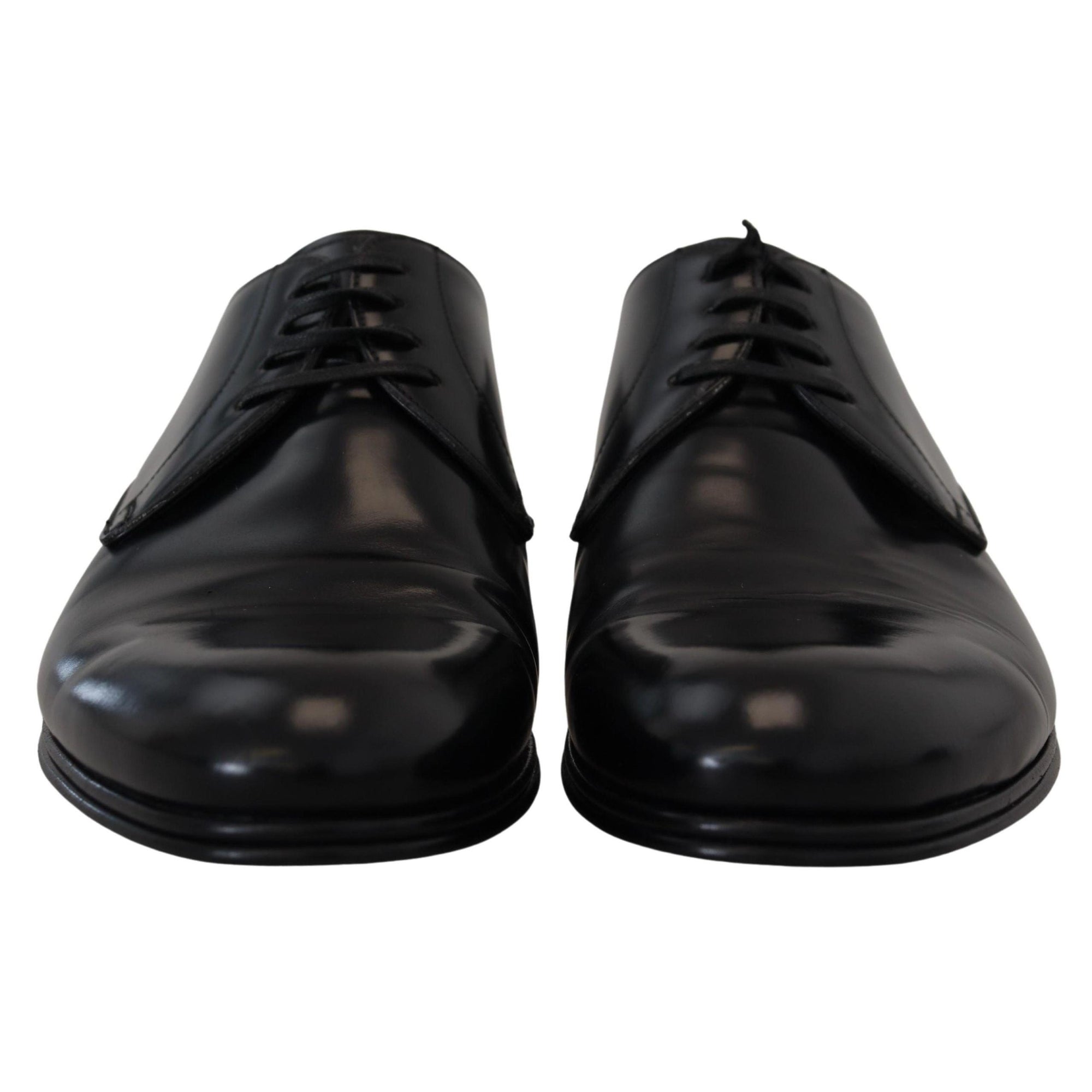 Dolce & Gabbana Elegant Black Leather Derby Shoes