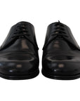 Dolce & Gabbana Elegant Black Leather Derby Shoes