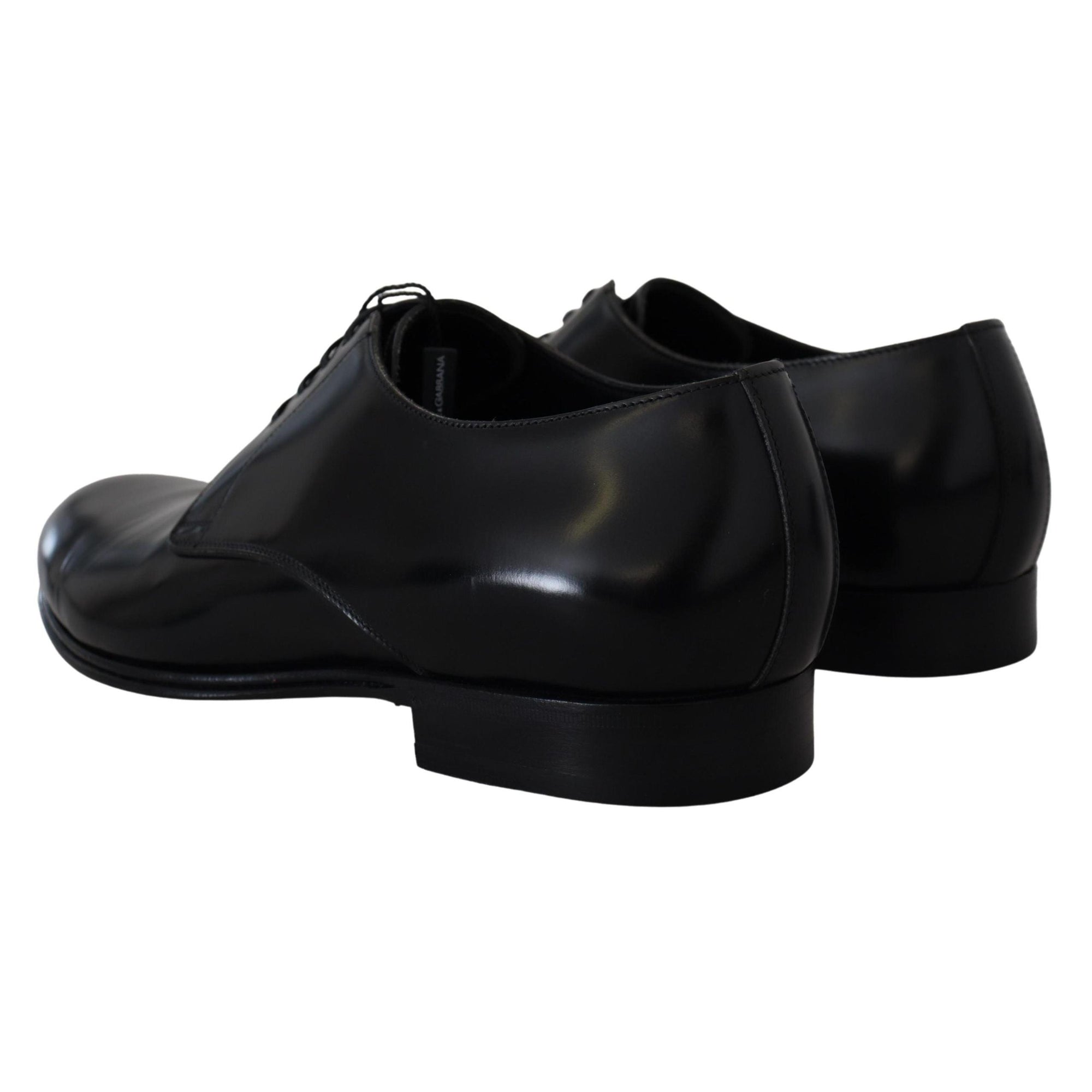 Dolce & Gabbana Elegant Black Leather Derby Shoes