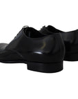 Dolce & Gabbana Elegant Black Leather Derby Shoes