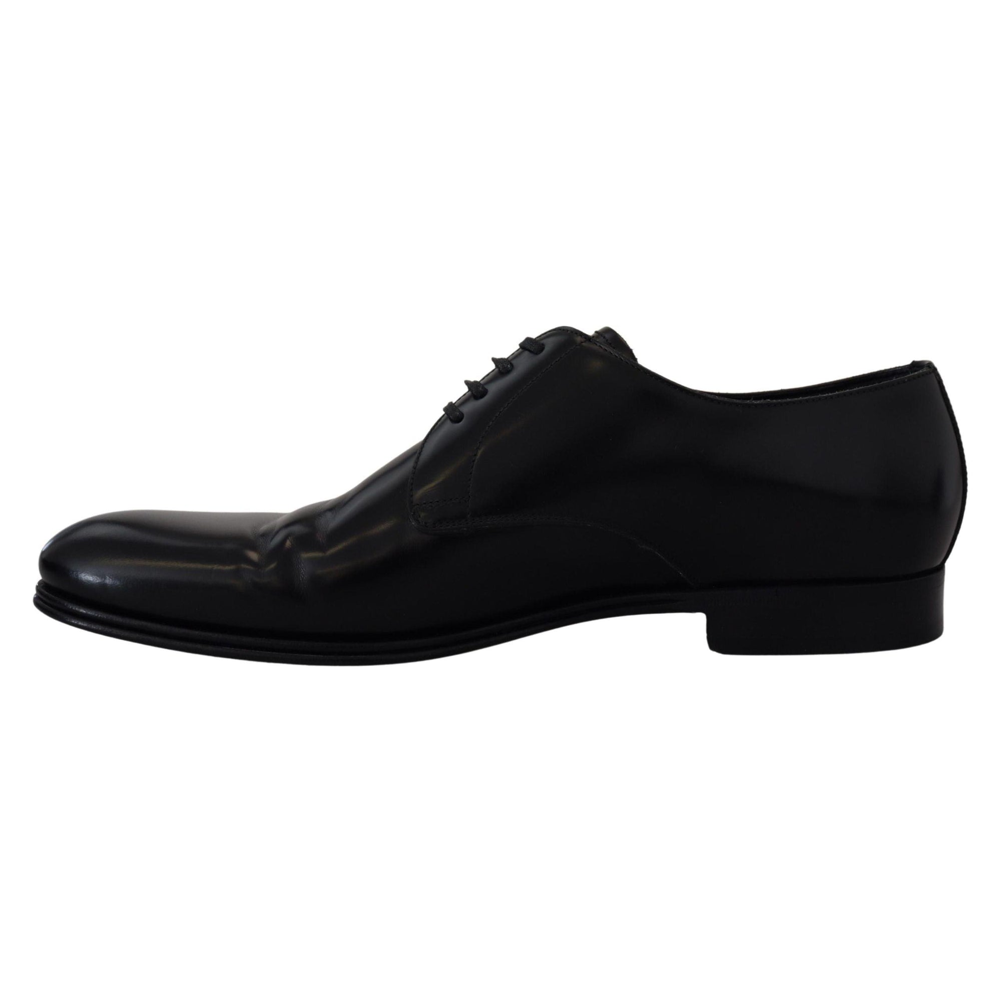 Dolce & Gabbana Elegant Black Leather Derby Shoes