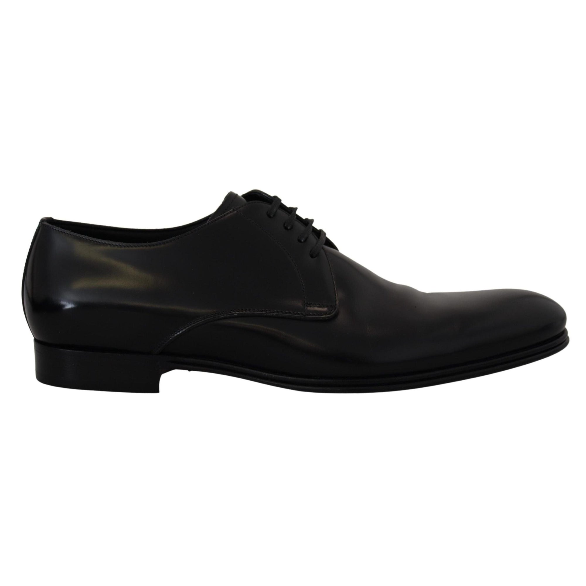 Dolce & Gabbana Elegant Black Leather Derby Shoes