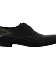 Dolce & Gabbana Elegant Black Leather Derby Shoes