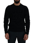 Dolce & Gabbana Elegant Black Logo Wool Sweater