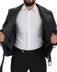 Dolce & Gabbana Elegant Black Leather Biker Jacket