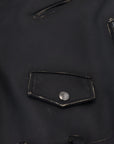 Dolce & Gabbana Elegant Black Leather Biker Jacket