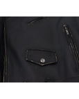 Dolce & Gabbana Elegant Black Leather Biker Jacket
