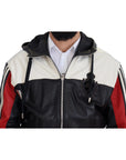 Dolce & Gabbana Elite Black Leather Hooded Bomber Jacket