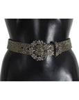 Dolce & Gabbana Embellished Sequined Wide Waist Belt